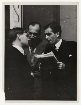 Anthony Eden und Oberst Józef Beck während eines Treffens im Völkerbund in Genf