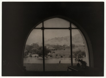 Landsitz der Familie Gillette in der Nähe von Hollywood, Blick aus dem Fenster
