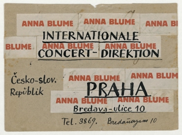 Kurt Schwitters an die Internationale Concert-Direktion [Adler]. [o. O.]