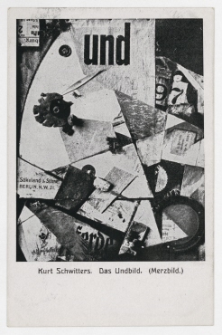 Merz-Postkarte unbeschrieben mit Abbildung: "Kurt Schwitters. Das Undbild. (Merzbild.)" [o. O.]