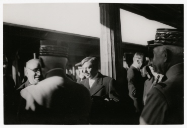 Ankunft des französischen Premierministers Pierre Laval mit dem Sonderzug von New York nach Washington D.C.