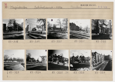 Stadtbilddokumentation entlang der Hauptausfallstraße nach Norden (in Verlängerung der Schönhauser Allee)
