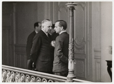 Lausanner Abrüstungskonferenz. Freiherr Konstantin von Neurath und Sir Walter Layton im Hotel Beau Rivage
