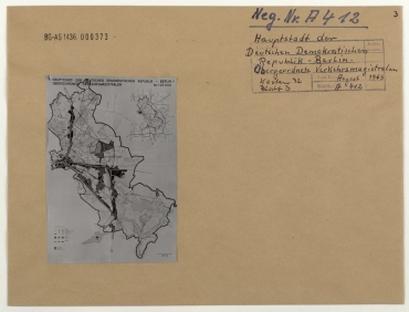 Übergeordnete Verkehrsmagistralen (Kartenbild gleicht dem des Kartenwerkes "Gross-Berlin. Skizze zum Flächennutzungsplan des demokratischen Sektors")