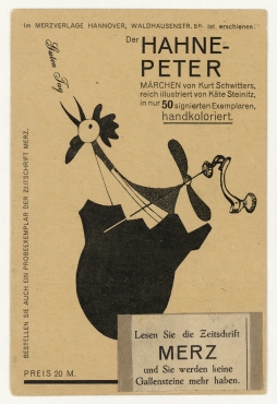 Postkarte von Kurt Schwitters an Hannah Höch. Hannover