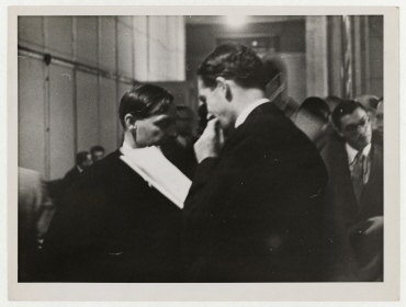 Anthony Eden und Oberst Józef Beck während eines Treffens im Völkerbund in Genf