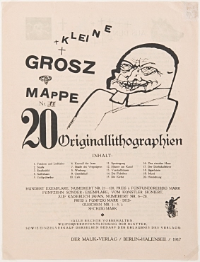 Kleine Grosz-Mappe - Titelblatt