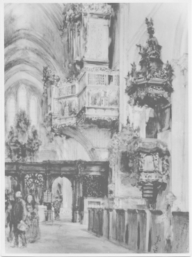 Ohne Titel ("Kloster-Kirche in Riddagshausen" von Adolph von Menzel)
