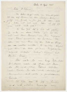 Brief von Kurt Korff an Erich Salomon