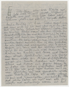 Brief von Elfriede Hausmann, Hedwig Hausmann, Raoul Hausmann und Vera Broïdo an Vera Hausmann [Jershöft]