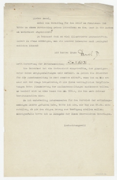 Brief von Daniel Broido an Raoul Hausmann. [Berlin]