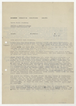 Brief von Jan Tschichold an Raoul Hausmann. München
