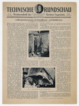 Technische Rundschau Wochenschrift des Berliner Tageblatts Berlin