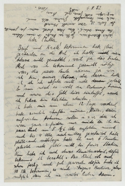 Brief von Vera Hausmann an Elfriede Hausmann. [Klappholttal/Sylt]