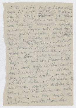 Brief von Elfriede Hausmann an Vera Broido. [o. O.]
