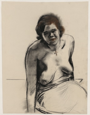 Female Nude with Cross Necklace