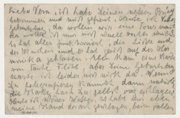 Postkarte von Elfriede Hausmann an Vera Hausmann. [Poststempel: Trento]
