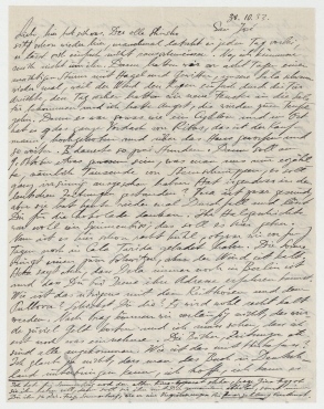Brief von Raoul Hausmann und Vera Broido an Elfriede Hausmann. San Jose/lbiza