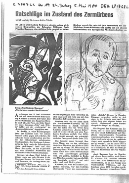 Nachtrag zur Korrespondenz zwischen der Galerie Ferdinand Möller und dem Künstler Ernst Ludwig Kirchner