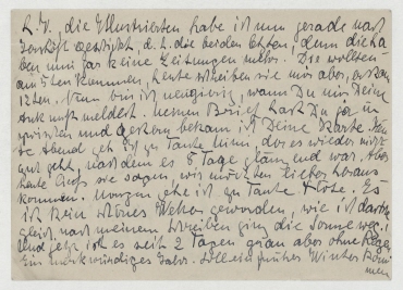 Postkarte von Elfriede Hausmann an Vera Hausmann. [o. O.]