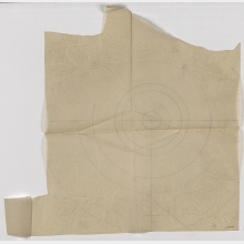 Fragment einer Architekturskizze (Papierfragment)