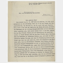 Brief von Raoul Hausmann an Ullstein Verlag / Buch und ZeitschriftenZentral-Büro. Berlin