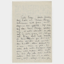 Brief von Elfriede Hausmann an Vera Hausmann. [o. O.]
