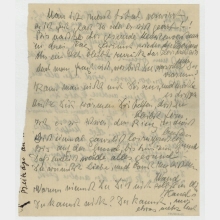 Brief von Elfriede Schaeffer an Raoul Hausmann. [o.O.]