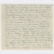 Brief von Rudolf Bellling an Hannah Höch. Berlin