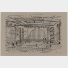 Architectural Design Competition Reconstruction of the Reichstag Building for the German Parliament (Unbuilt) – Interior Perspective
