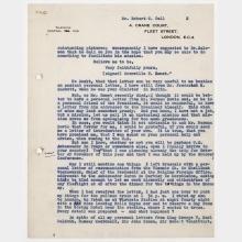 Brief von Erich Salomon aus London an Mr. Robert T. Pell