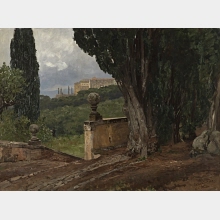 Ansicht der Villa Falconieri bei Rom