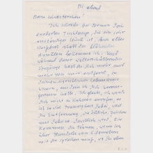Brief von Käte Laserstein an Lotte Laserstein. Bad Harzburg (Sanatorium am Burgberg)