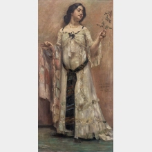 Portrait of Charlotte Berend in a White Dress