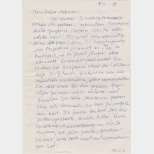 Brief von Käte Laserstein an Lotte Laserstein. Berlin
