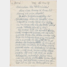 Brief von Fidus (Hugo Hoeppener) an Walter Darré