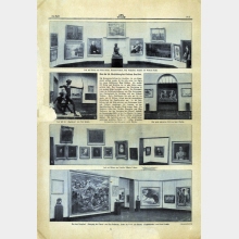 Page from the daily paper "The Day - Modern Illustrated Newspaper" of April 29, 1913 with photographs for the 26th exhibition of the Berlin Secession