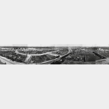 160° Panorama, Blick auf die Baustelle der Wohnsiedlung Charlottenburg Nord