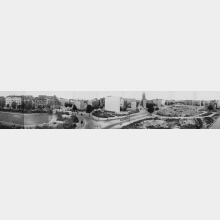 180° Panorama, Blick auf die Ruinen am Bayrischen Platz