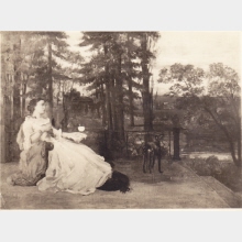 Ohne Titel ("Dame auf der Terrasse" von Gustave Courbet)