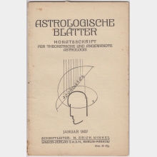 Astrologische Blätter : Monatsschrift für theoretische und angewandte Astrologie : unabhängige Zeitschrift für astrologische Forschung