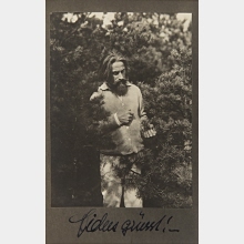 Postcard with a Portrait-Photography of Fidus (Hugo Höppener)