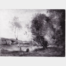 Ohne Titel ("Landschaft" von Jean-Baptiste Camille Corot)