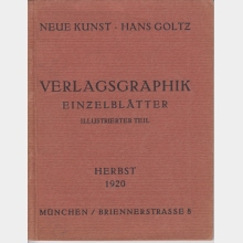 Verlagsgraphik: Einzelblätter, illustrierter Teil ; Herbst 1920