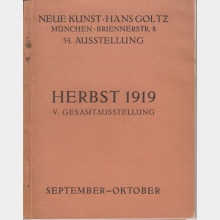 Herbst 1919, V. Gesamtausstellung, September-Oktober 1919