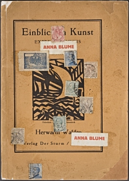 Insight into art. Expressionism, Futurism, Cubism. Collaged title page by Kurt Schwitters. Berlin: publishing house Der Sturm
