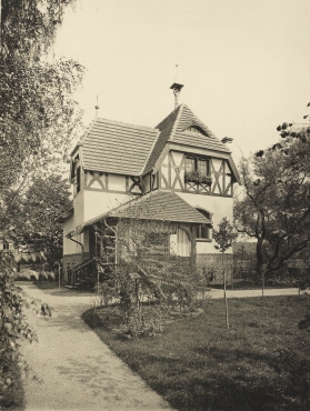 Ohne Titel (Villa von Holst, Neubabelsberg, Gartenseite)