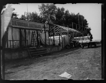 Untitled (Fairground Stalls and Dismantled Tent)