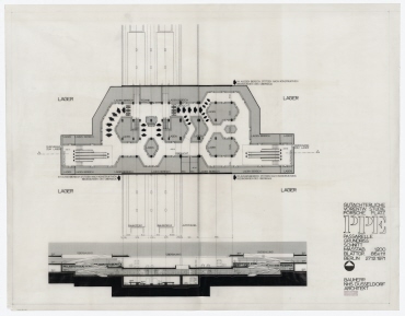Urban Development Expert Design Porscheplatz (Unbuilt) – Passarelle: Floor Plan, Section