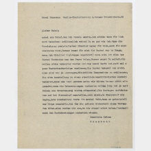 Brief von Raoul Hausmann an Walther Heisig. Berlin